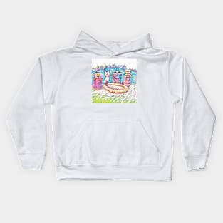 Madame Féline avec les perles Kids Hoodie